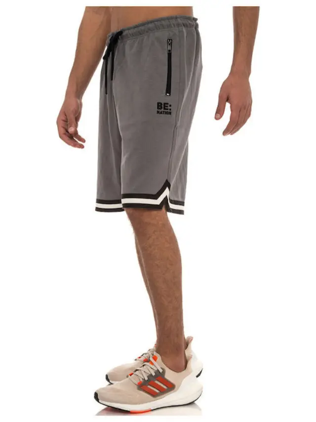 BE NATION LONG SHORT WITH STRIPE TAPES & ZIP POCKETS - XXL 2