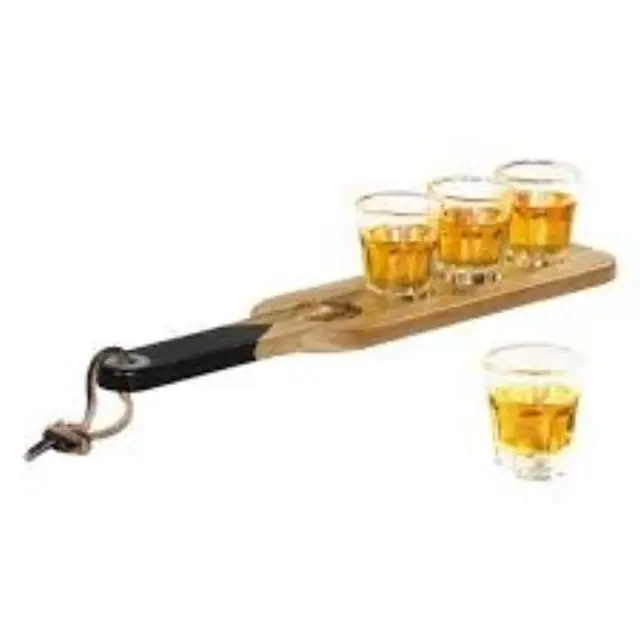 Gentlemen's Hardware® Serving Paddle & Shot Glasses