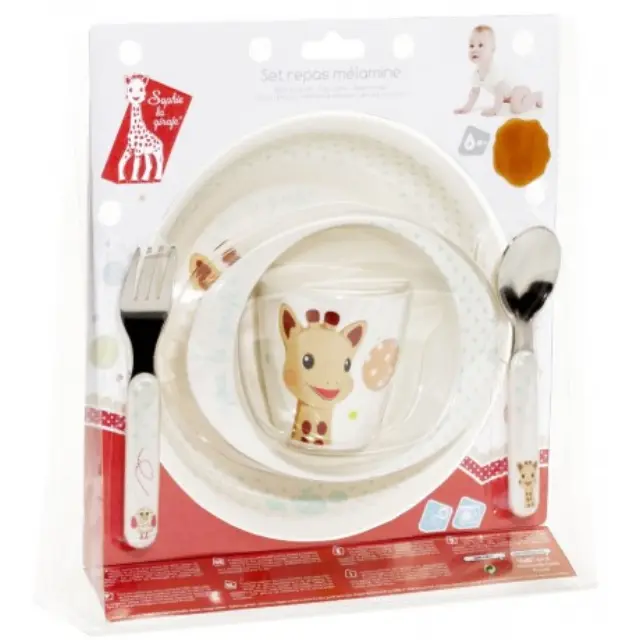 Sophie The Giraffe Mealtime Set Σετ Φαγητού Σόφι η Καμηλοπάρδαλη 6m+ 5τμχ