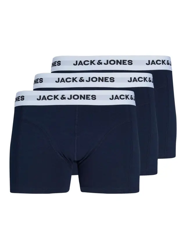 JACBASIC WHITE WB TRUNKS 3 PACK Navy Blazer - XXL