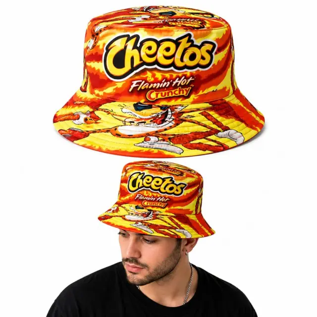 Ghetto Flame Bucket Hat Orange Yellow – Adult Size | Polyester / Cotton 3