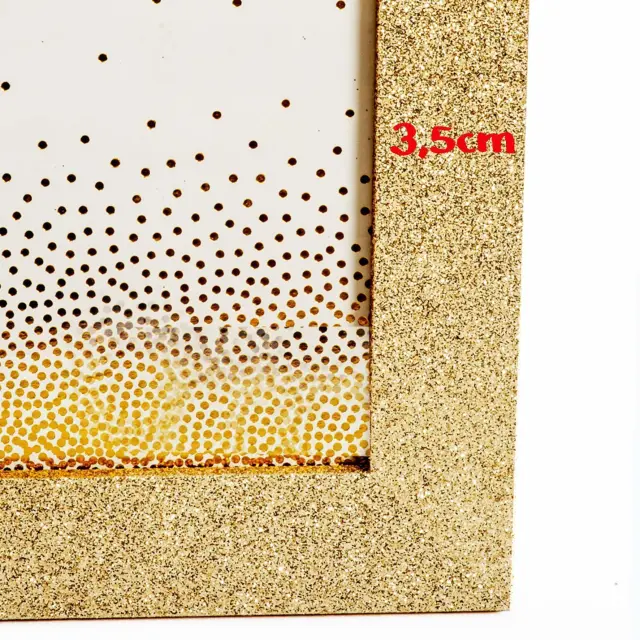 κορνίζα τοίχου 30X40 ξύλινη χρώμα Χρυσό (glitter gold) BROADWAY για φωτογραφία 30Χ40 3