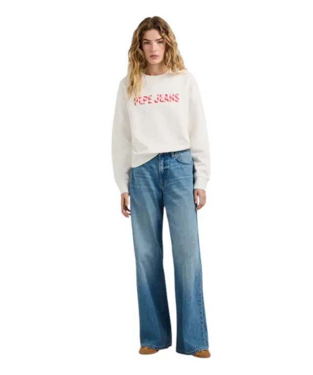 Pepe Jeans - Γυναικεία Μπλούζα Φούτερ Celeste PL5800099-808 Λευκό 3