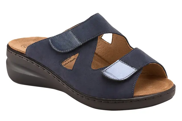Solidus Παντόφλες Γυναικείο δέρμα Nubuck Μπλέ SOL/21143 OCEAN - 42,5 2