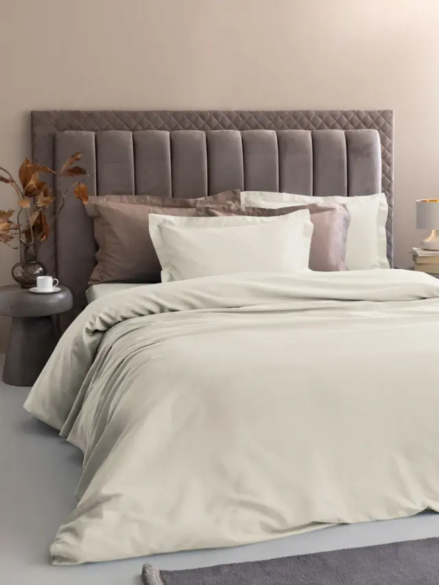 Σετ Σεντόνια 240Χ270 Υπέρδιπλα Palamaiki Posh Sateen Χωρίς Λάστιχο100% Βαμβακοσατέν- Ivory