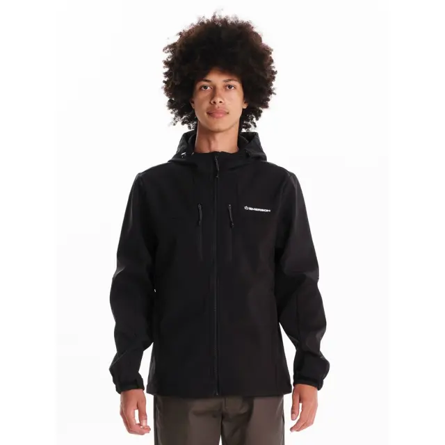 Emerson Hooded Bonded Jacket (242.EM11.06-Black) - Μαύρο - S