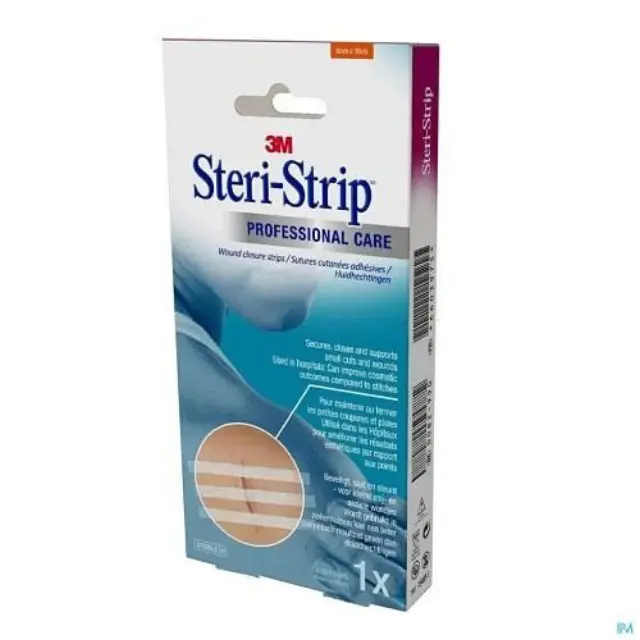 3M Steri-Strip 6mm x 100mm Ενισχυμένες Αυτοκόλλητες Ταινίες Σύγκλεισης Δέρματος, 10 Strips/Φάκελο