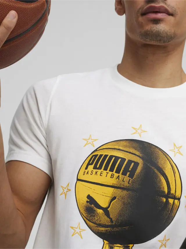 Puma Basketball T-shirt White 624822-01 - M 3