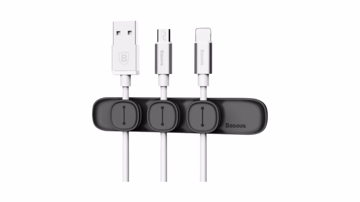 Magnetic Cable Organizer Cable Clip black BASEUS