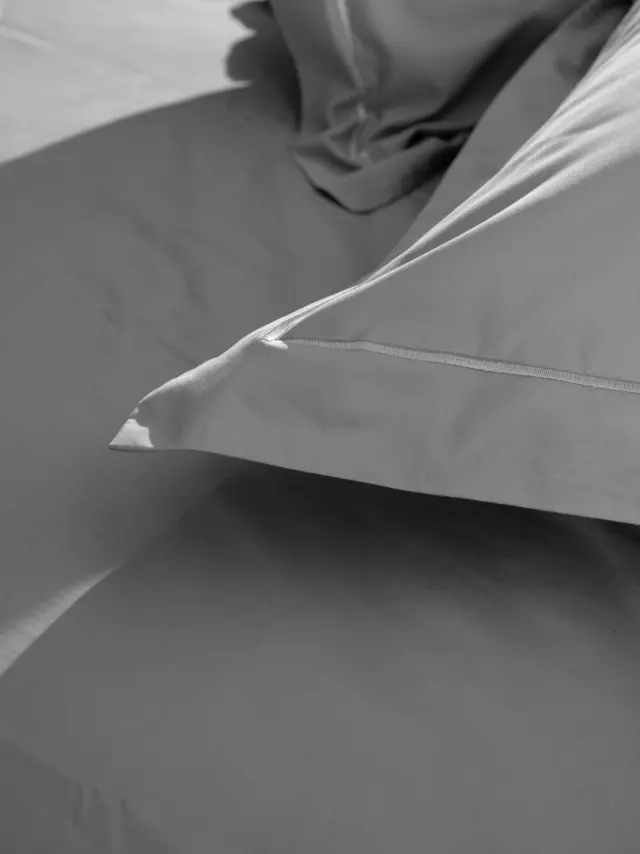 Κατωσέντονο Βαμβακοσατέν Omnia με λάστιχο Grey Διπλό (160x200+40) Sunshine 3