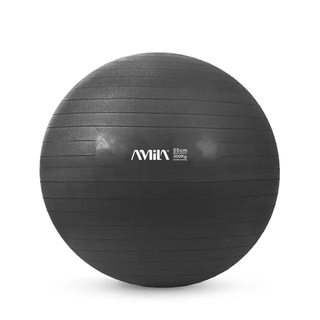 Amila 55cm Pilates Ball Μαύρο 95826 (Amila) - One Size