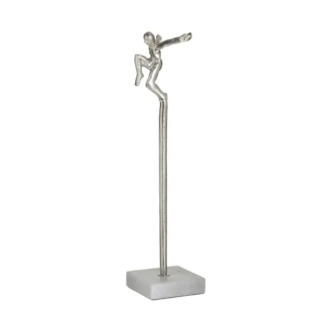 Αγαλματίδιο Ασημί Μέταλλο 13x10x45cm 3-70-062-0099