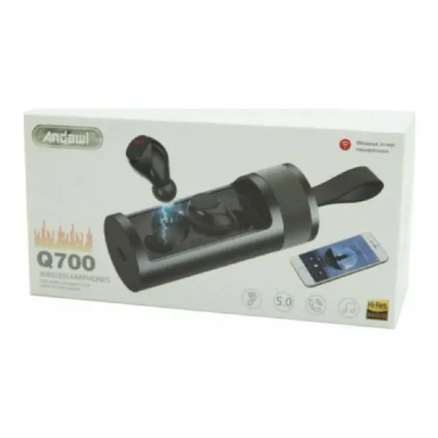 Andowl Q700 In-ear Bluetooth Handsfree Ακουστικά με Θήκη Φόρτισης Μαύρα 2