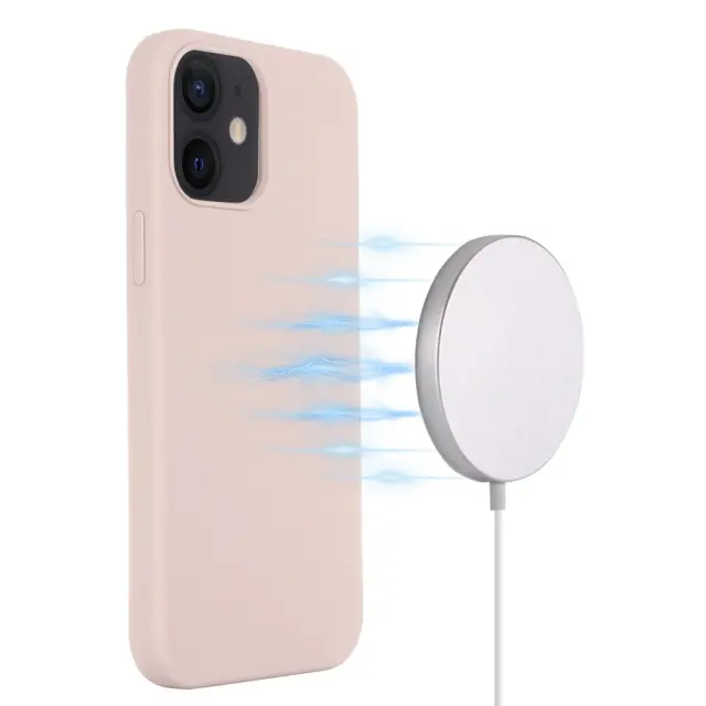 Θήκη Σιλικόνης με MagSafe για iPhone 12 mini-Pink OEM 2