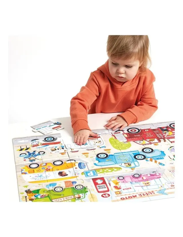 Παιδικό Παζλ Banana Panda Moto Jumbo Puzzle Cars 3+ ΠΟΛΥΧΡΩΜΟ - One Size 2