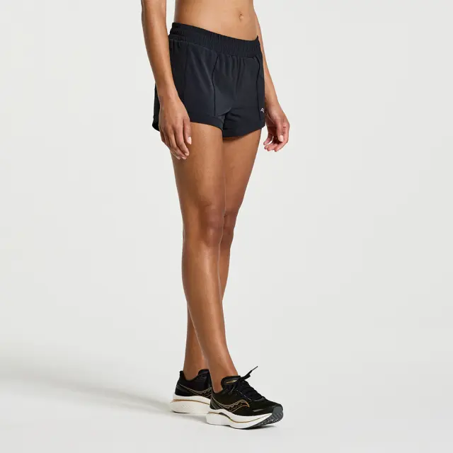 Saucony Women's Outpace 3inch Short Μαύρο SAW800422-BK (Saucony) 3
