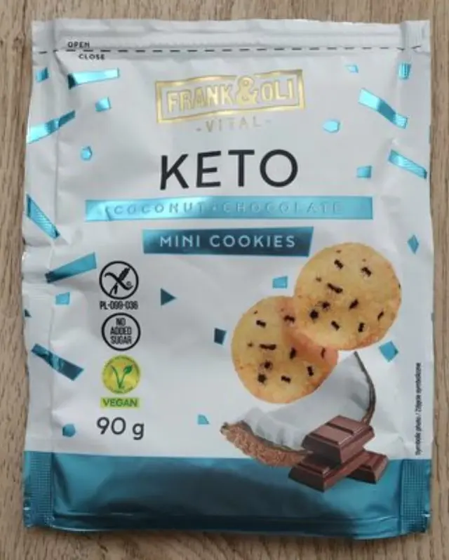 Keto Mini Cookies Καρύδα & Σοκολάτα – Frank & Oli – 90g 5900316552949