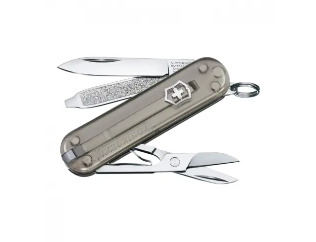 Ελβετικός Σουγιάς Victorinox Classic SD Transparent με 7 λειτουργίες και μήκος 5.8cm - Mystical Morning0.6223.T31G