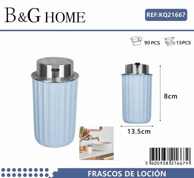 Θήκες κρεμοσάπουνου Dispenser πλαστικές - Σετ 5pcs - Light Blue - 21667 2