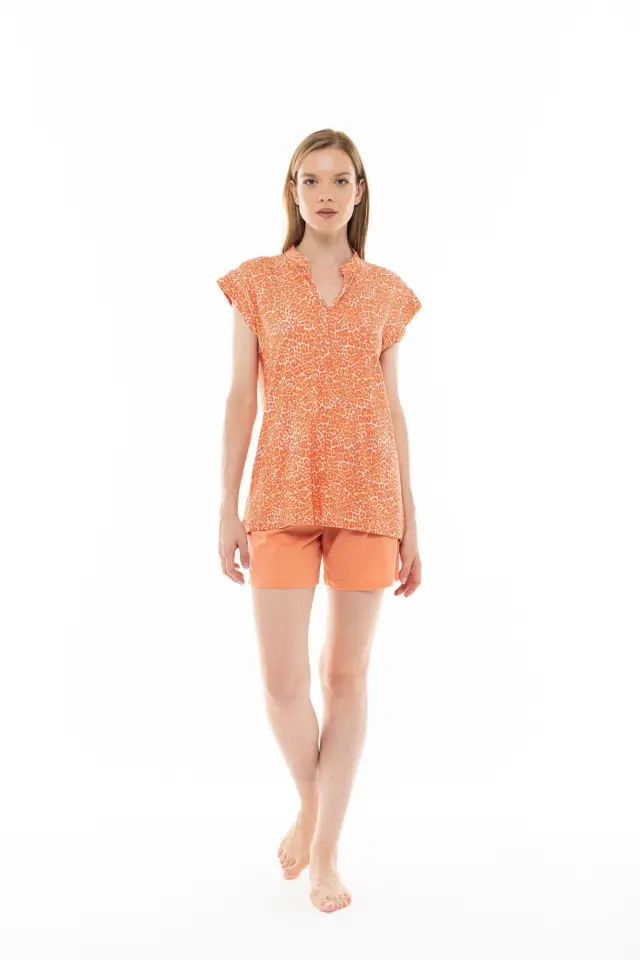 S1233 - Type - PYJAMA SHORTS ORANGE LEO - M 3