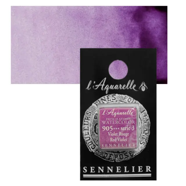 Χρώμα Ακουαρέλας Sennelier l Aquarelle Half Pan - 905 Red Violet