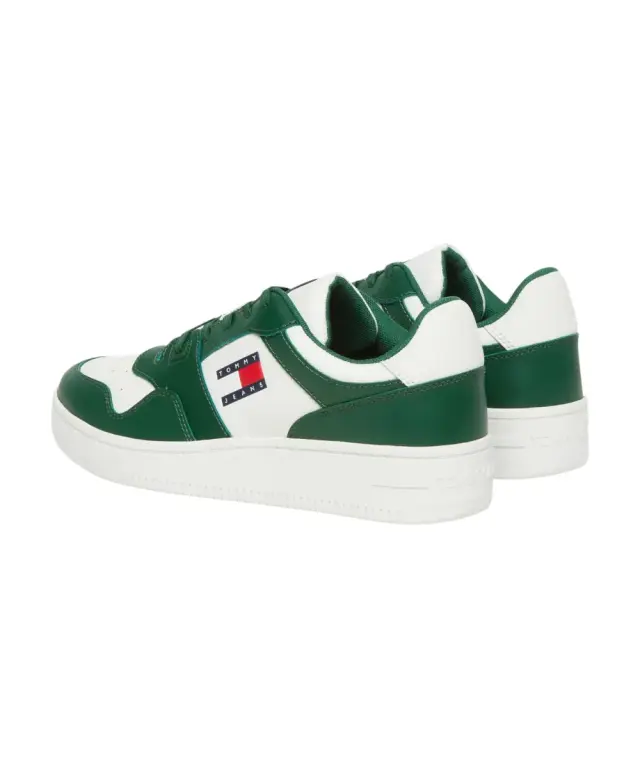 Tommy Hilfiger - Ανδρικά Δερμάτινα Sneakers Tjm Retro Basket Ess EM0EM01395-L2P Πράσινο 2