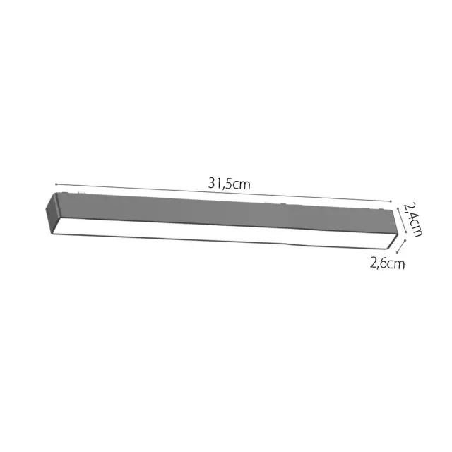 InLight Φωτιστικό LED 10W 3CCT για Ultra-Thin μαγνητική ράγα σε λευκή απόχρωση (by tuya and zigbee) D:31,5cmX2,4cm (T04705-WH) 2