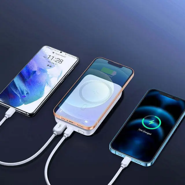 Joyroom JR-W020 MagSafe Power Bank 10000mAh 20W με Θύρα USB-A και Θύρα USB-C Power Delivery Λευκό 3