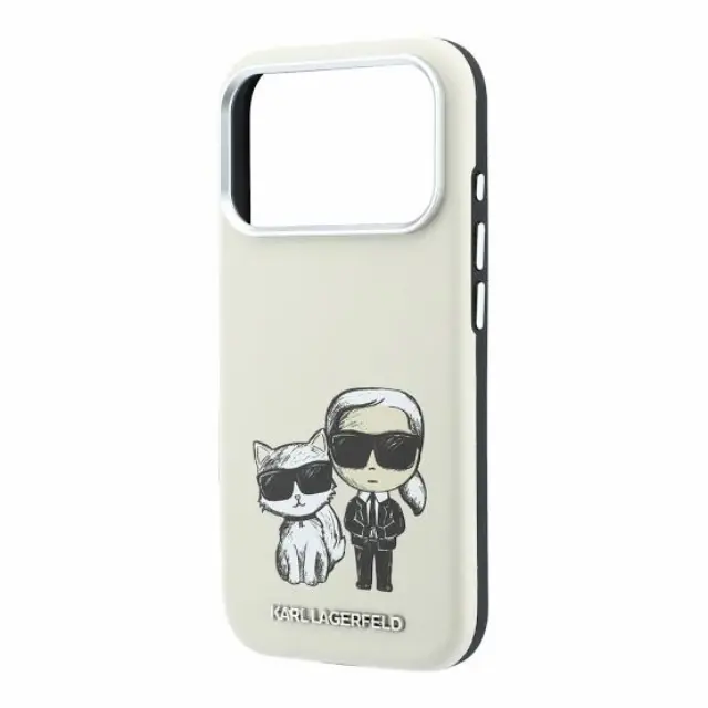 Karl Lagerfeld® Smooth Sketch Bodies MagSafe Θήκη για iPhone 17 Pro Max/18 Pro Max- Beige 2