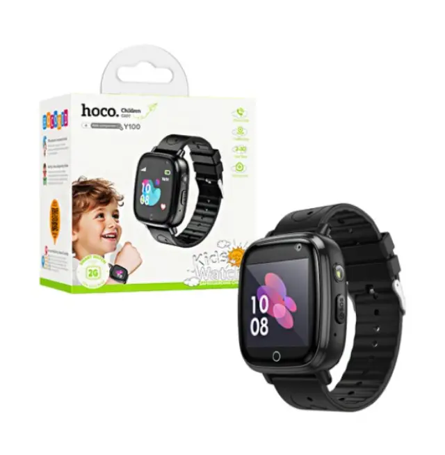 Hoco Παιδικό Smartwatch Bluetooth 1.44 ιντσών με λειτουργία κλήσεων και καρδιακού ρυθμού Μαύρο Y100 2