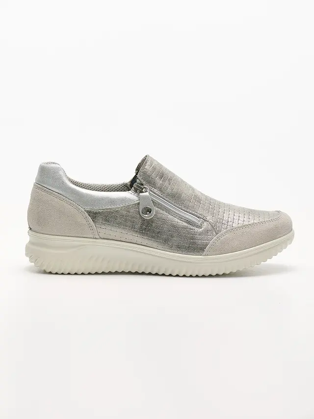 Imac Sneakers Γυναικείο δέρμα/δέρμα Nubuck Ασημί IMA/556020 ACCIAIO - 39 3