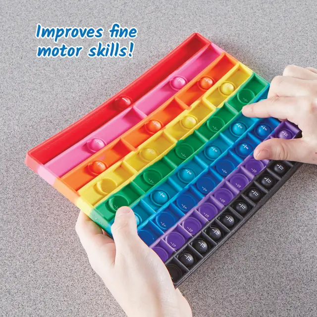 hand2mind Rainbow Fraction Sensory Bubble Popper Εκπαιδευτικό Παιχνίδι Κλασμάτων (8+ ετών) 96989 3