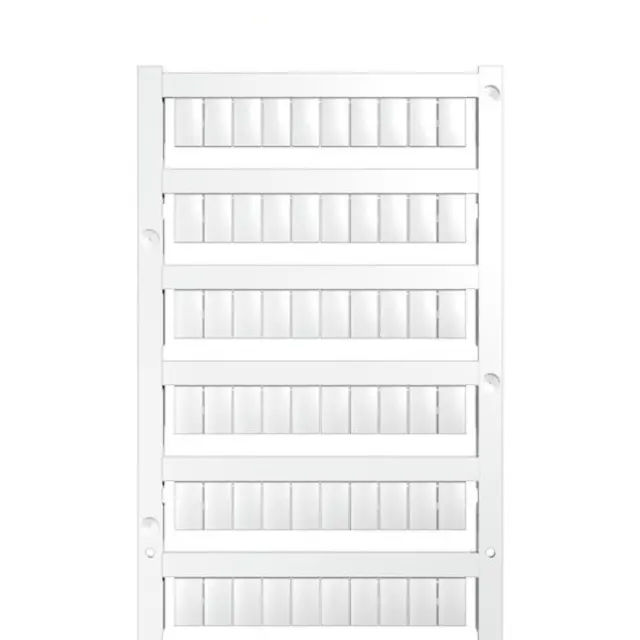 MultiFit, Terminal marker, 10 x 6 mm, Pitch in mm (P): 6.00 Phoenix, Wieland, Legrand, Telemecanique, Entrelec, white