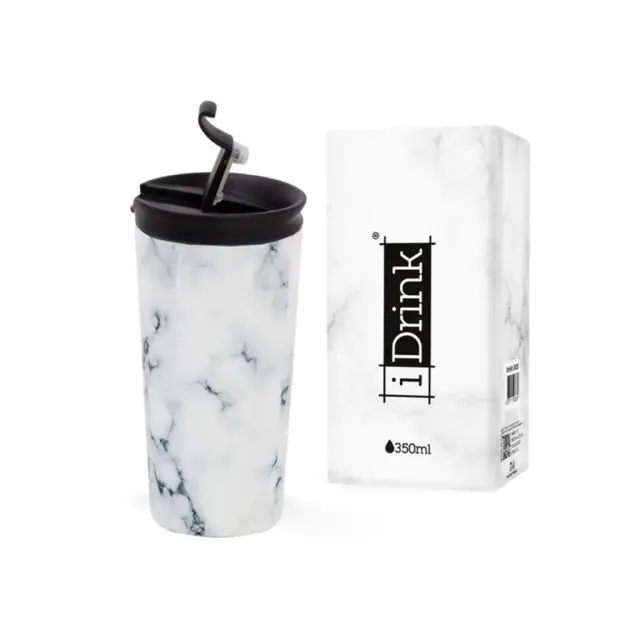 Κούπα I Drink ID0225 Travel Mug 350ml Marble White/ 139000225 (i-Total)