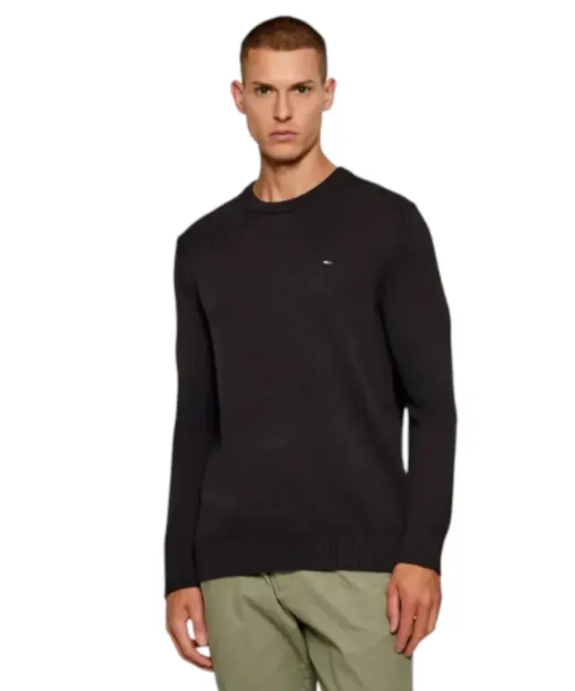 Tommy Hilfiger - Ανδρικό Πουλόβερ Essential Slim Fit DM0DM21787-BDS Μαύρο