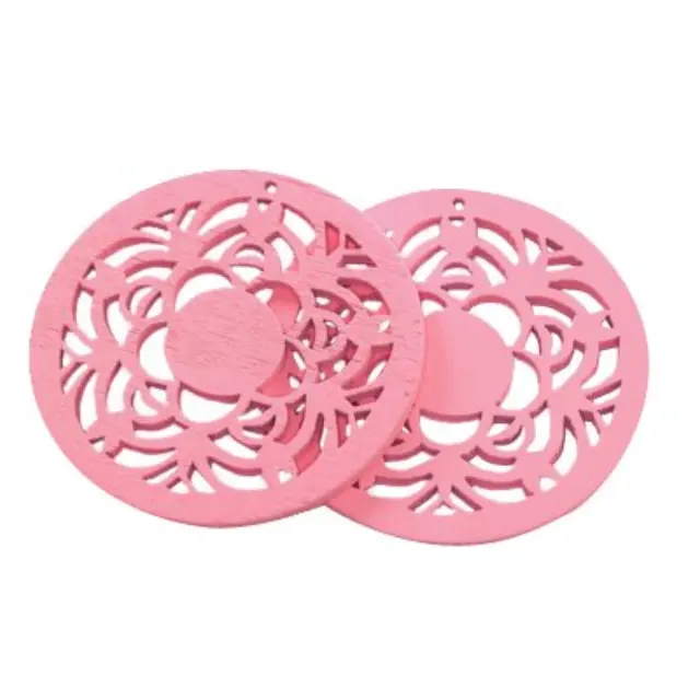 Ξύλινο Διακοσμητικό 50mm Mallow Pink - 4τεμ