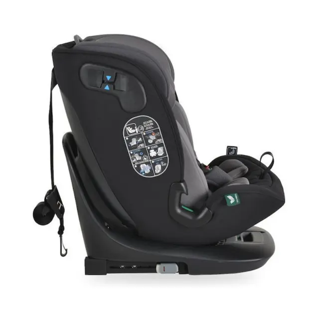 Cangaroo Παιδικό Κάθισμα Αυτοκινήτου Isofix GTS 40-150cm Charcoal Grey 3801005153213 3