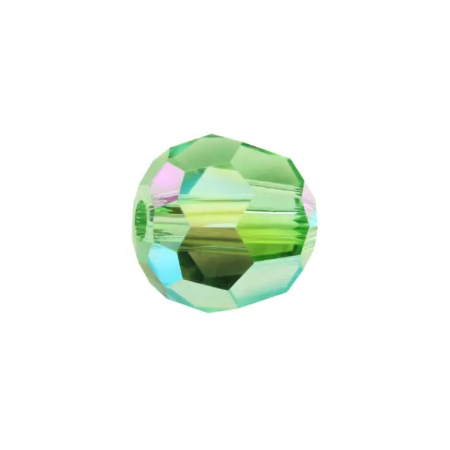 Swarovski 5000 Faceted Round Peridot Shimmer 4mm - 10τεμ