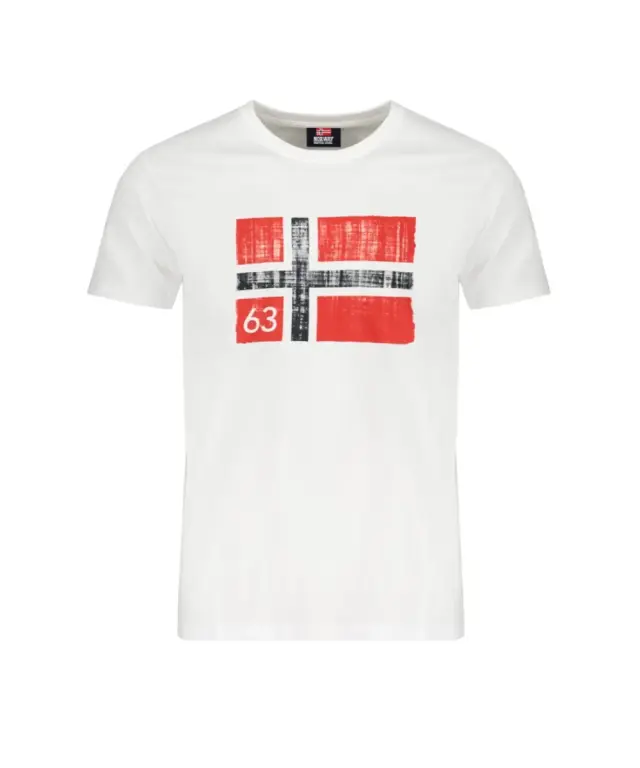 Norway Nautical School - Ανδρικό T-shirt Κοντομάνικο 846019-WHITE Λευκό