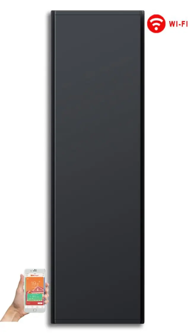 Radialight Icon WiFi 1500 Watt Ανθρακί - Κάθετο Ψηφιακό Σώμα Θέρμανσης
