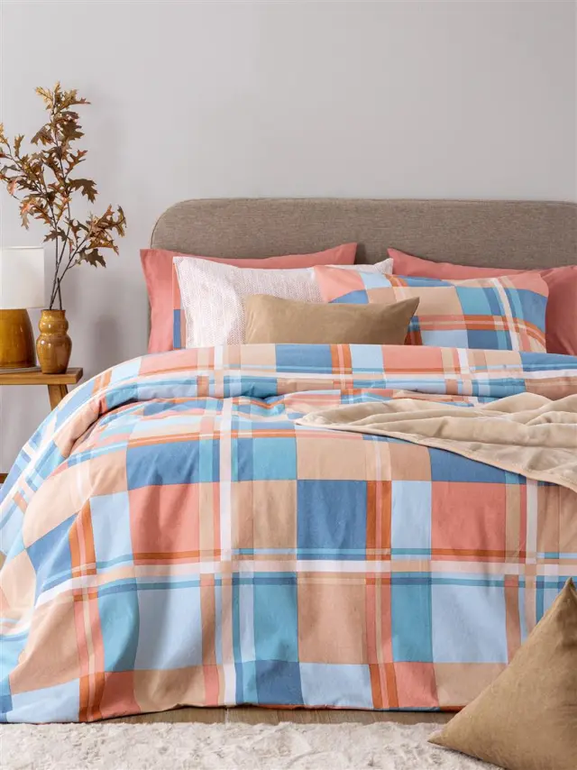 Σετ Παπλωματοθήκη Υπέρδιπλη Flannel Beauty 240x250 FB0250 Υπέρδιπλες