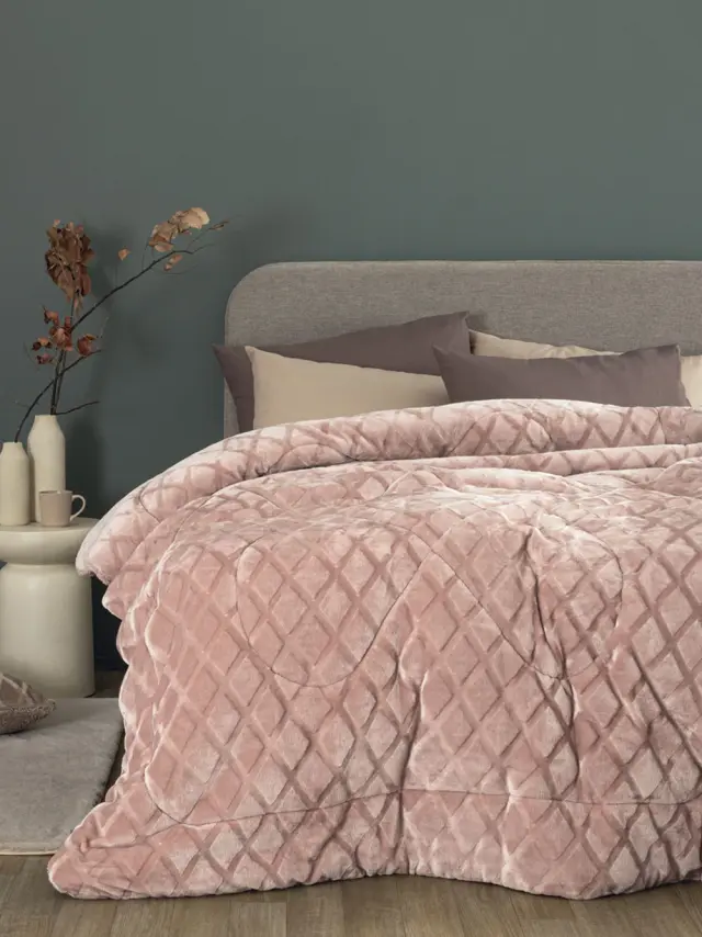Κουβερτοπαπλωμα King Size Nadine Collection 240x260 NADINE/5 Pink Palamaiki - KING 240x260