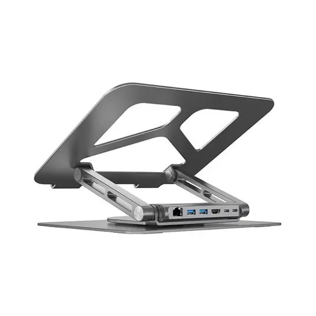 Unitek Επιτραπέζια Βάση Laptop USB-C HDMI 4K PD 100W Silver (D1109A)