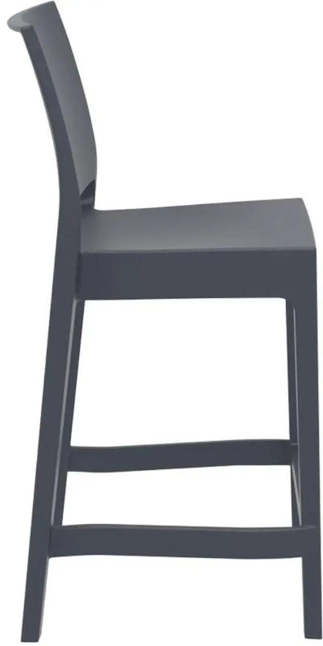 Σκαμπό Bar Στοιβαζόμενο MAYA Ανθρακί PP 44x50x98cm 3