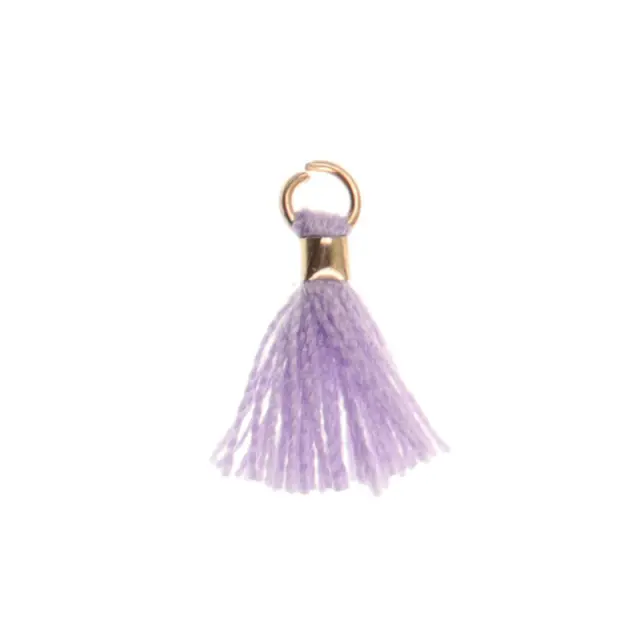Φούντα με Κρικάκι Gold 12mm - Lilac - 5τεμ