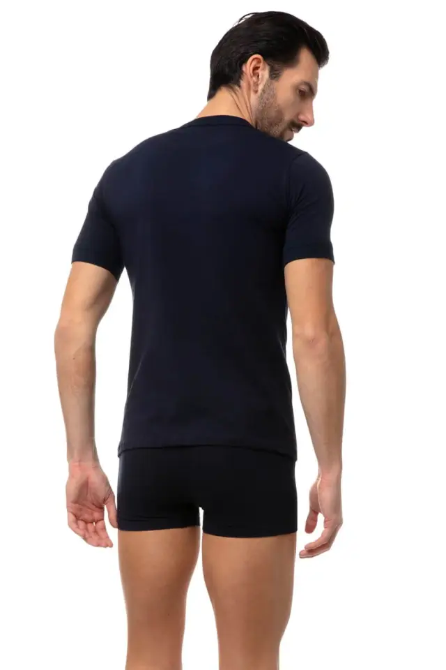Minerva Sporties Κοντομάνικη Ανδρική Φανέλα 2Pack 12013-155 - ΜΑΡΙΝ - M 2