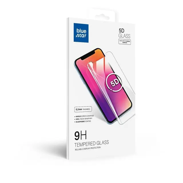 Tempered Glass Blue Star 5D Full Face Μαύρο (iPhone 15 Pro Max) 2