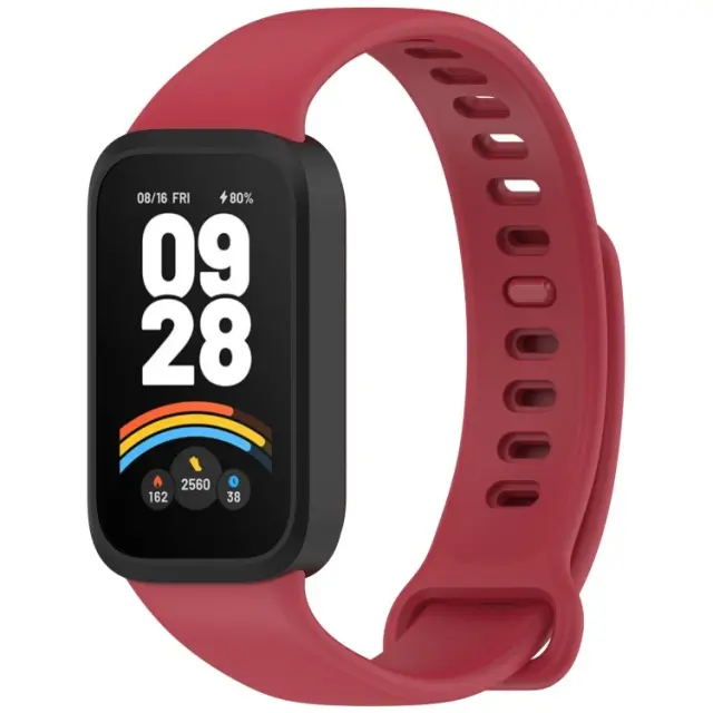 Λουράκι για Xiaomi Smart Band 3/9 Active-Black/Red OEM