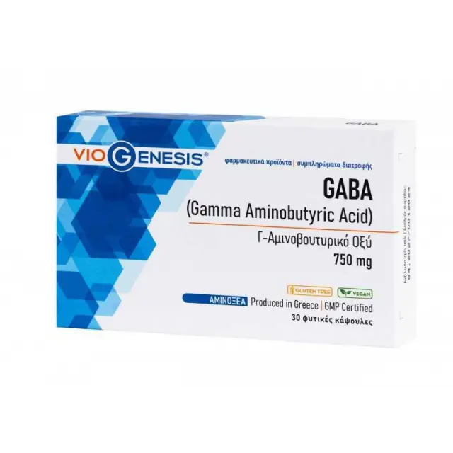 Viogenesis GABA 750mg 30 Κάψουλες
