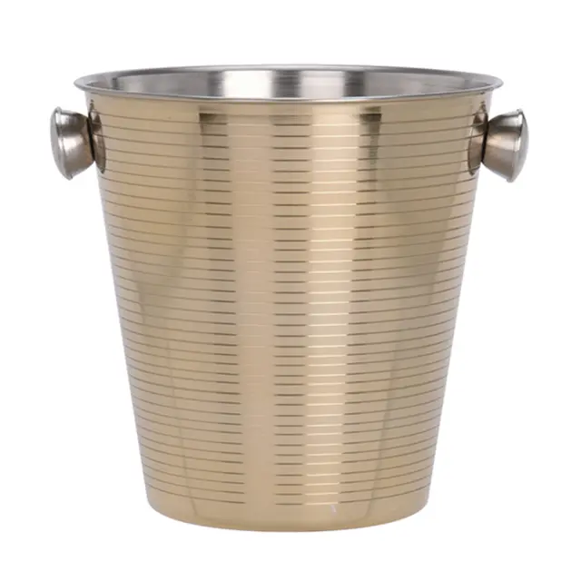 Σαμπανιέρα inox 23x20,5x21cm χρυσή Homeguru KZ250